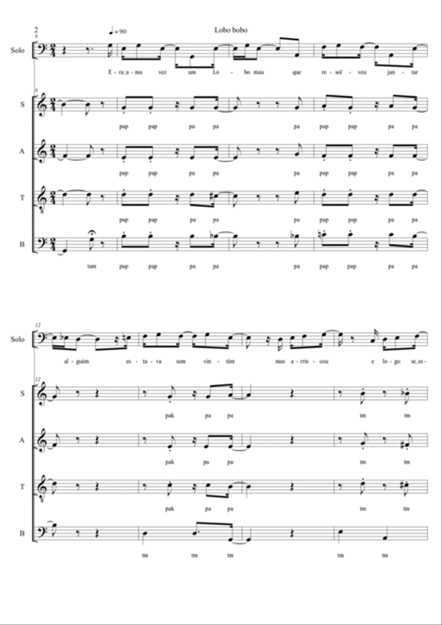 Lobo Bobo Lobo Bobo 4-Part scores gallery preview page 2
