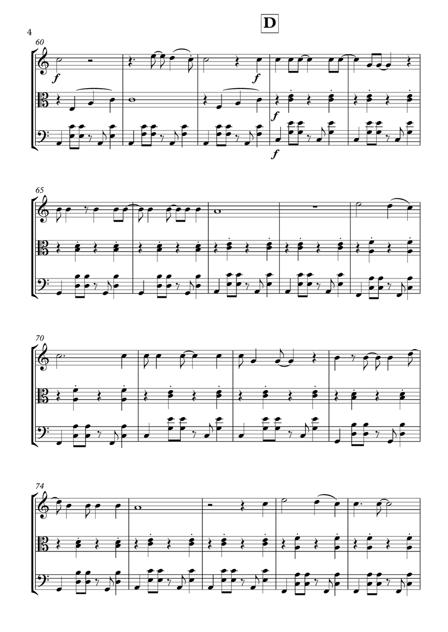 Over The Rainbow Over The Rainbow String Trio scores gallery preview page 5