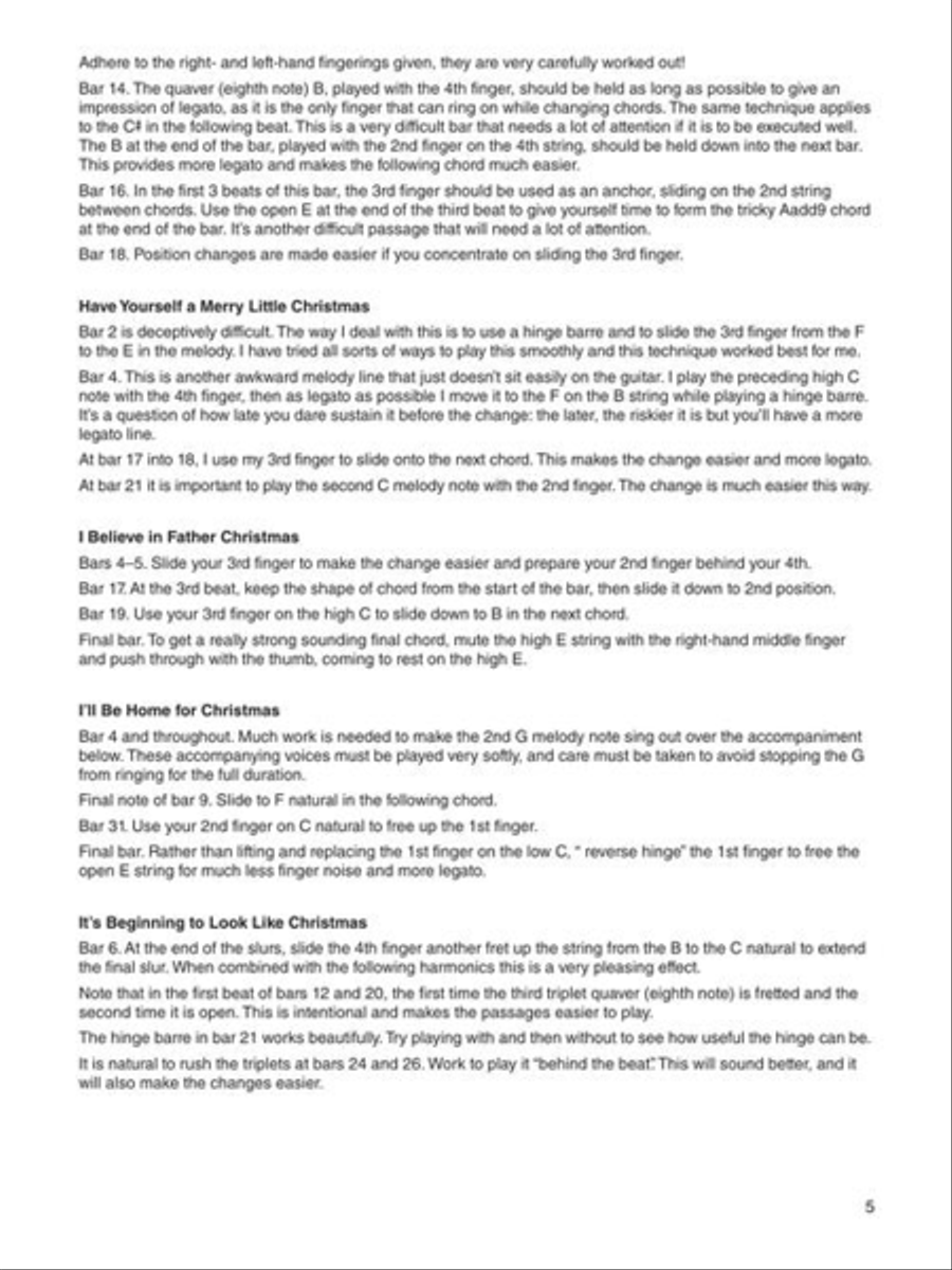 Christmas Songs for Solo Classical Guitar Acoustic Guitar scores gallery preview page 6