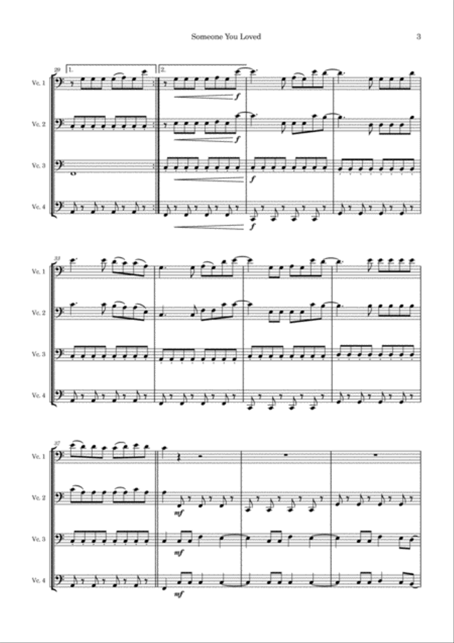 Someone You Loved String Quartet scores gallery preview page 3