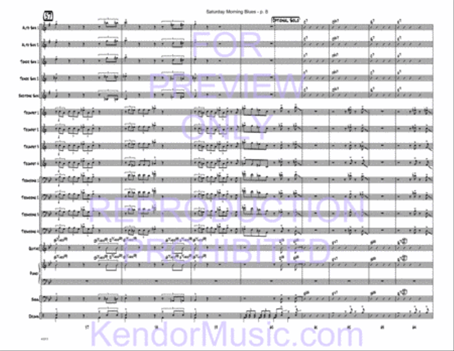 Saturday Morning Blues Saturday Morning Blues Jazz Ensemble scores gallery preview page 9