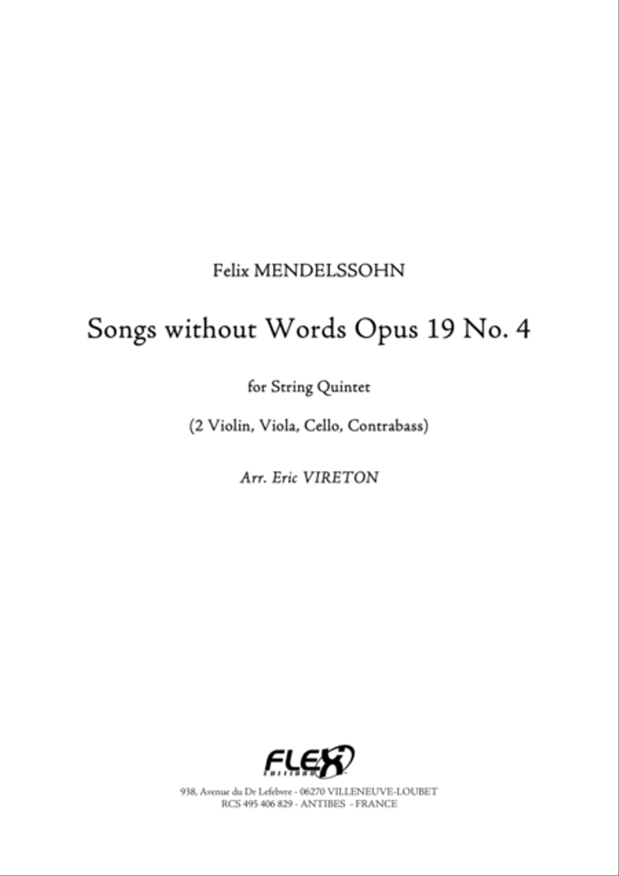 Songs without Words Opus 19 No. 4 image number null