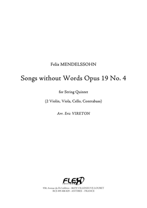 Book cover for Songs without Words Opus 19 No. 4