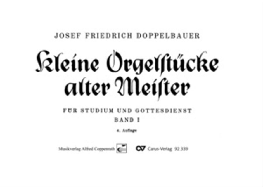 Kleine Orgelstucke alter Meister