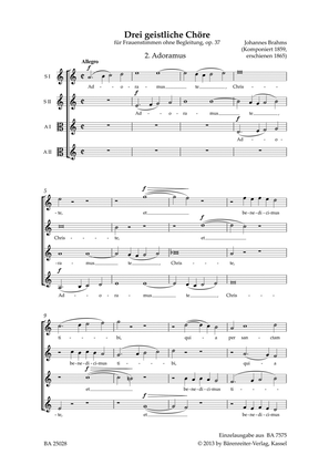 Book cover for Adoramus, op. 37 no. 2