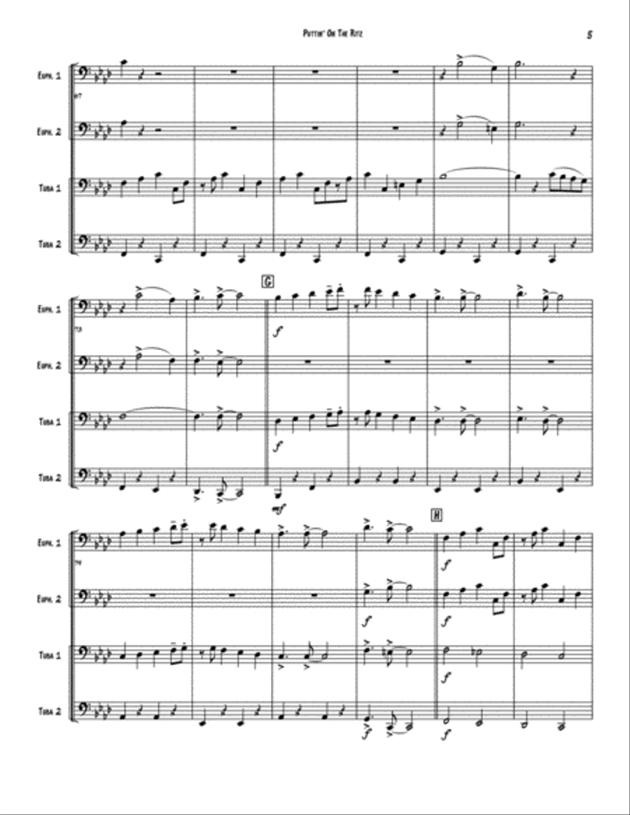 Puttin' On The Ritz Brass Ensemble scores gallery preview page 5