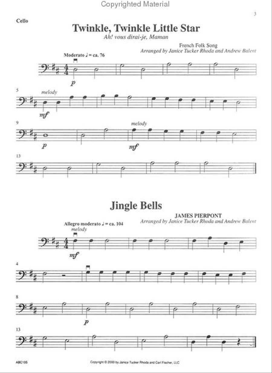 ABC's of String Orchestra (Cello) String Orchestra scores gallery preview page 2