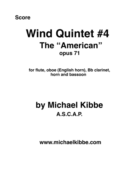 Wind Quintet #4, opus 71 image number null