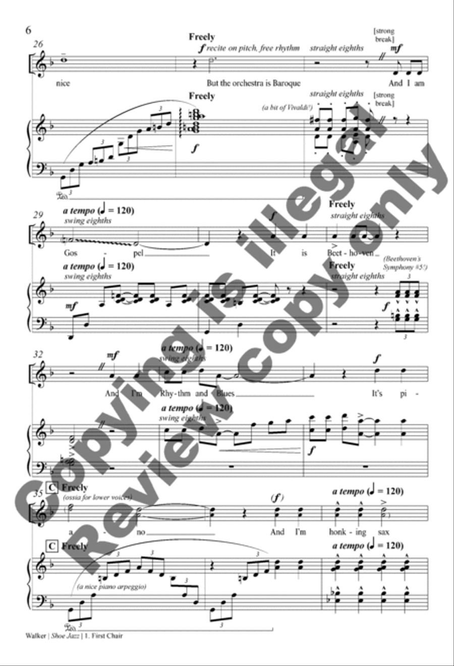 Shoe Jazz (Choral Score) Shoe Jazz (Choral Score) 2-Part scores gallery preview page 7