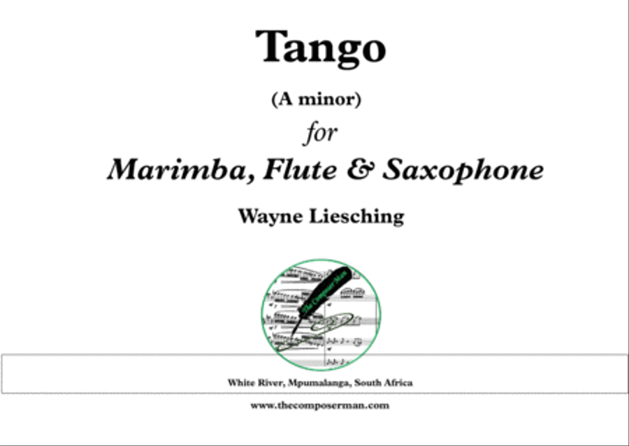 Tango for Marimba, Flute & Alto Saxophone Small Ensemble scores gallery preview page 1