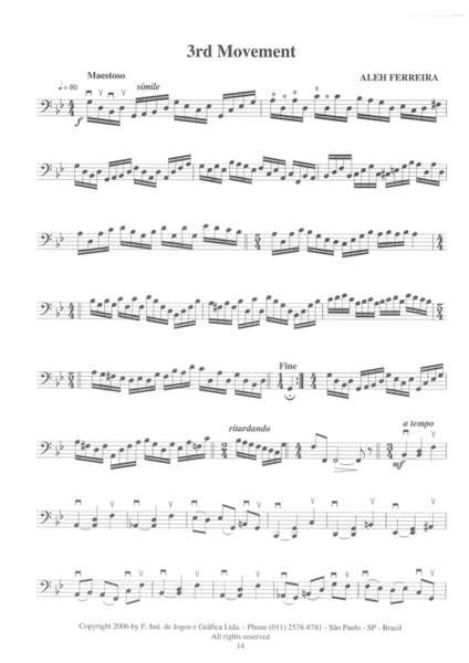 Suite No 3 for Cello Solo Cello Solo - Digital Sheet Music