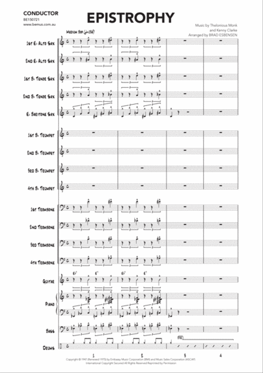Epistrophy Jazz Ensemble scores gallery preview page 3