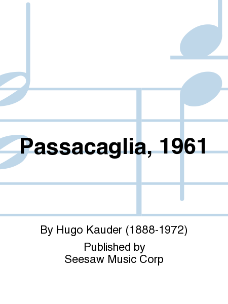 Passacaglia, 1961