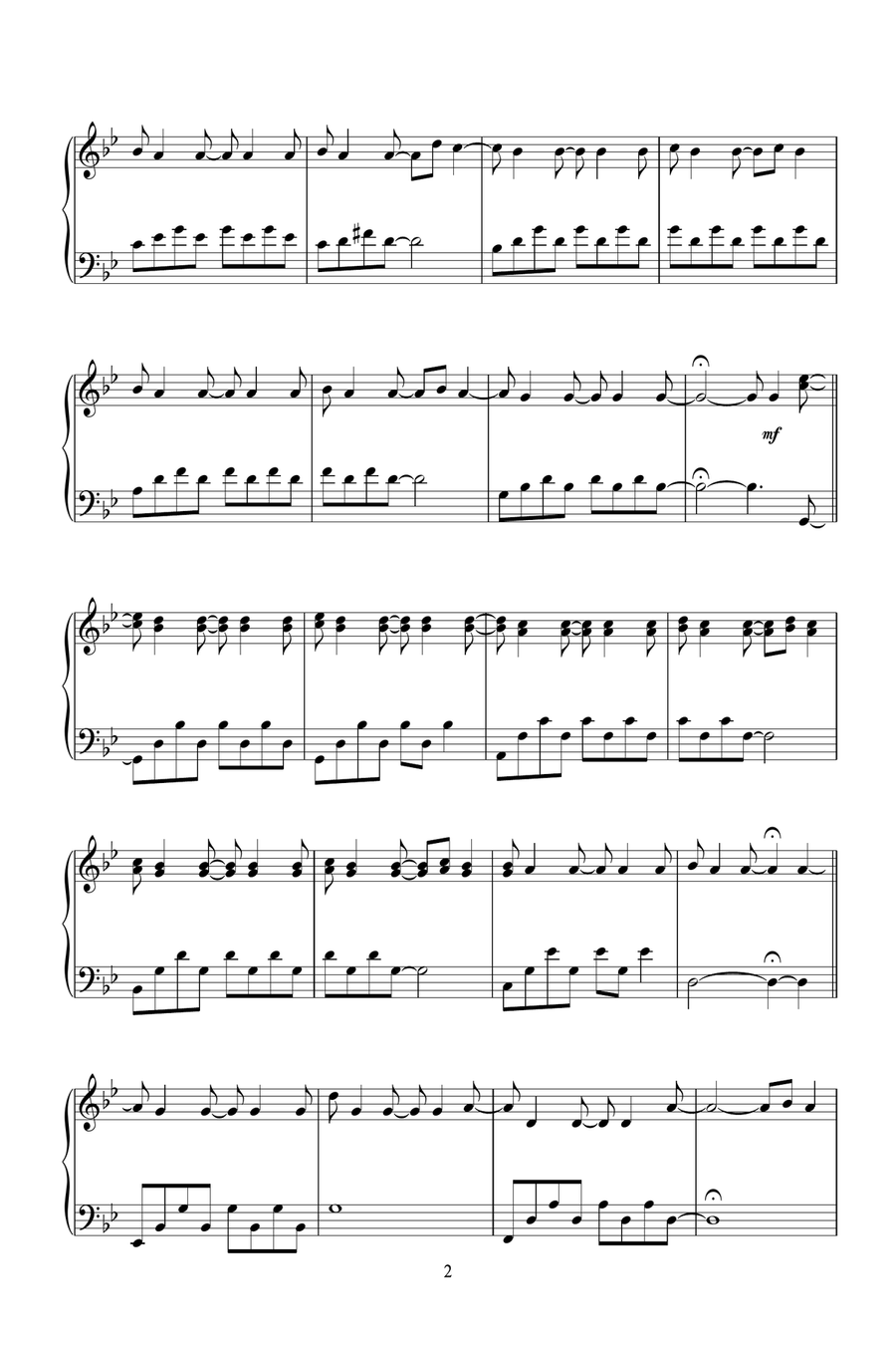 High Heels Piano Solo scores gallery preview page 2