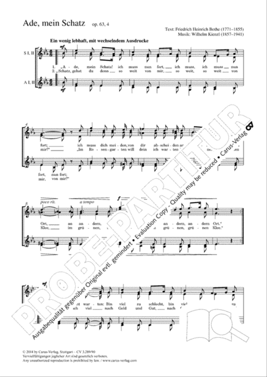 Ade, mein Schatz Ade, mein Schatz SSAA scores gallery preview page 2