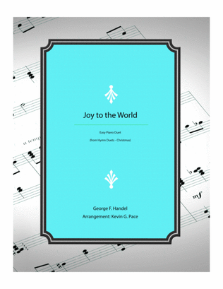 Book cover for Joy to the World - easy piano duet