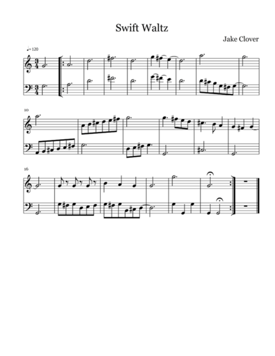 Swift Waltz-Violin and Cello String Orchestra scores gallery preview page 1