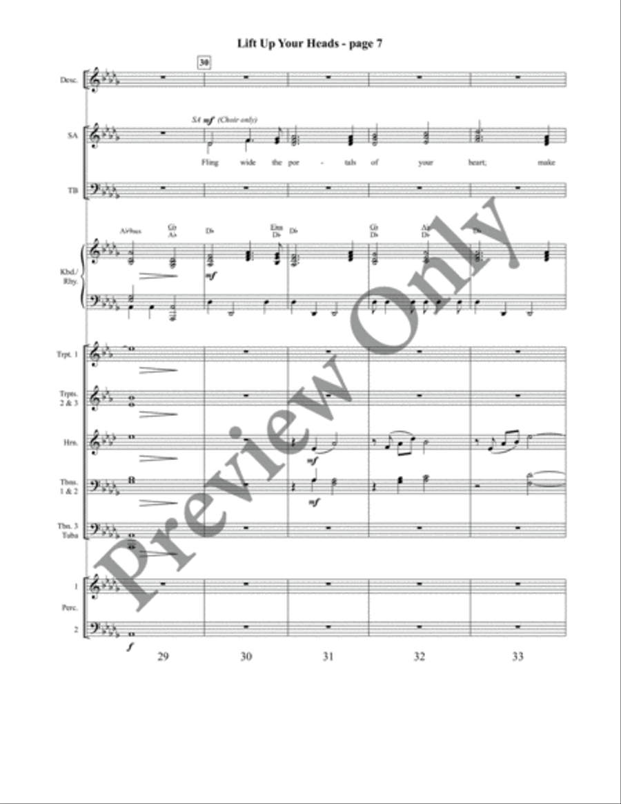 Lift Up Your Heads 4-Part scores gallery preview page 15