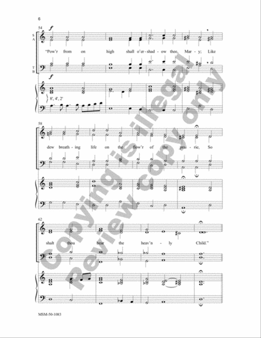 The Annunciation 4-Part scores gallery preview page 6