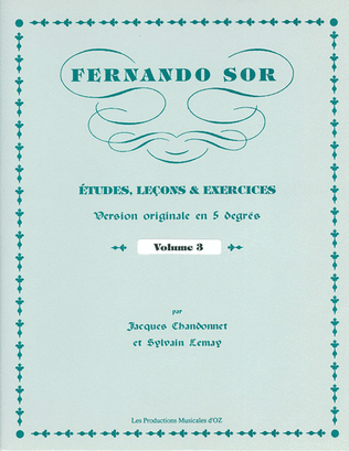 Book cover for Études, leçons et exercices, vol. 3