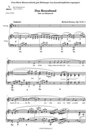 Das Rosenband, Op. 36 No. 1 (G Major)