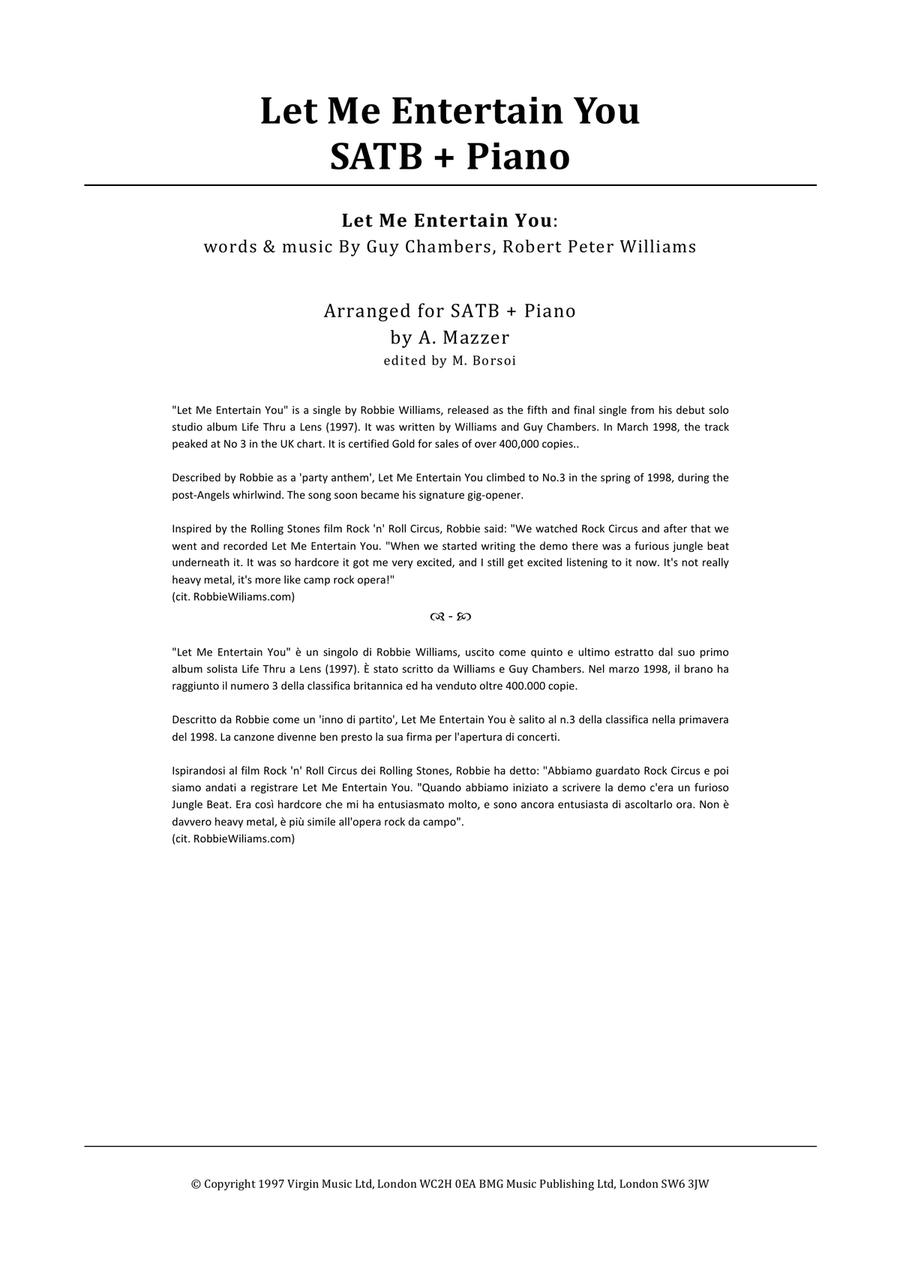 Let Me Entertain You 4-Part scores gallery preview page 1
