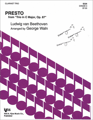 Book cover for Presto (Finale From Trio Op 87)