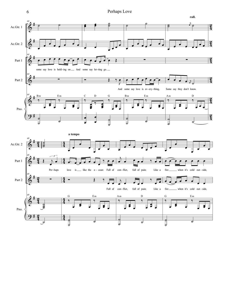 Perhaps Love 2-Part scores gallery preview page 6
