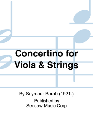 Concertino for Viola & Strings