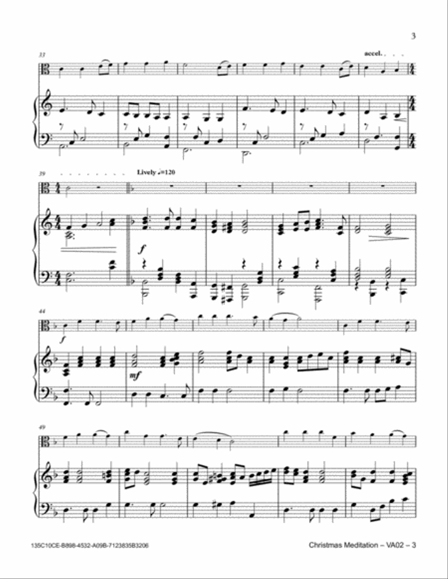 Christmas Meditation Viola scores gallery preview page 3
