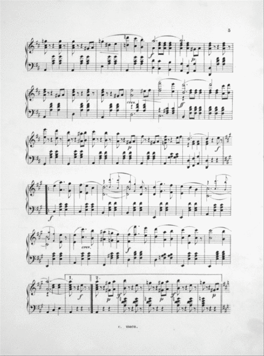 Dem Comite des Eisenbahn Balles. Feuerfunken Walzer Piano Solo scores gallery preview page 4