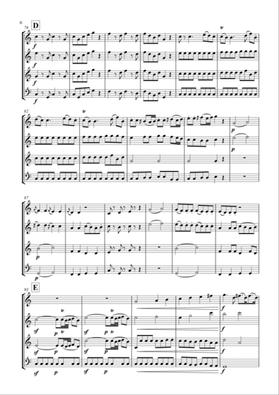 Eine Kleine Nachtmusik (complete) Recorder scores gallery preview page 6