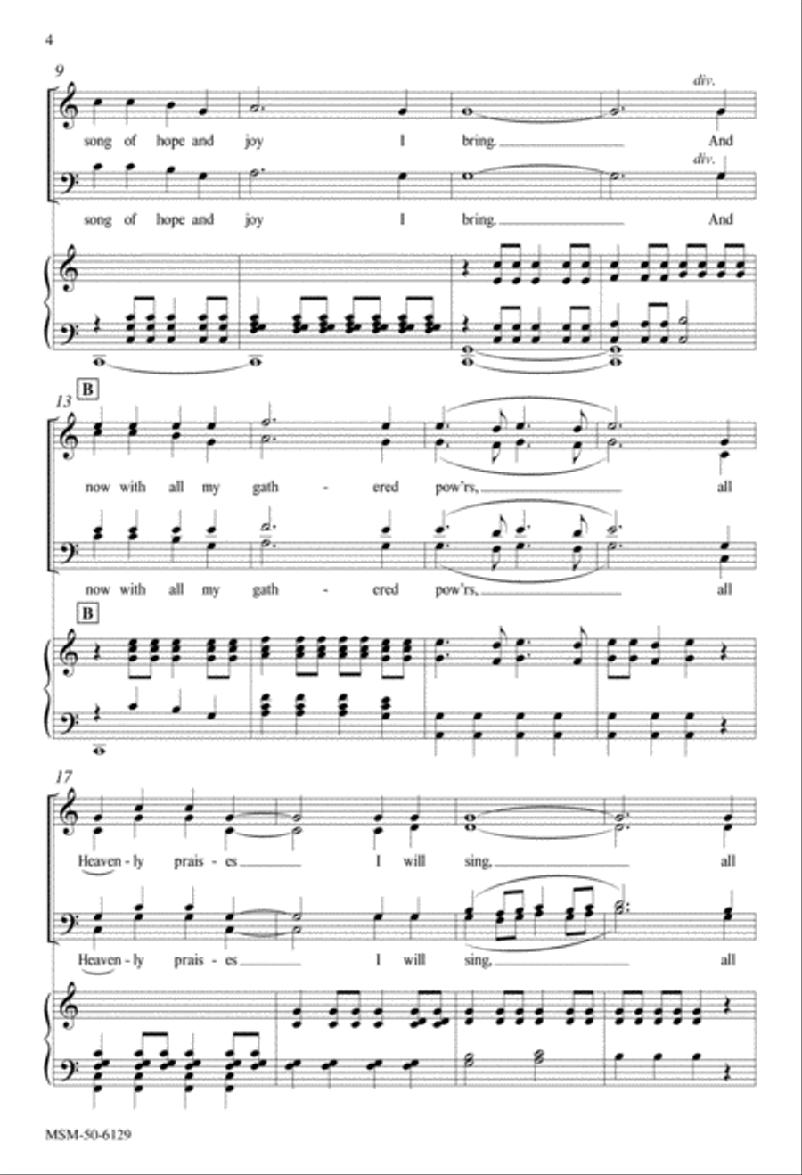 A Glad New Song 4-Part scores gallery preview page 3