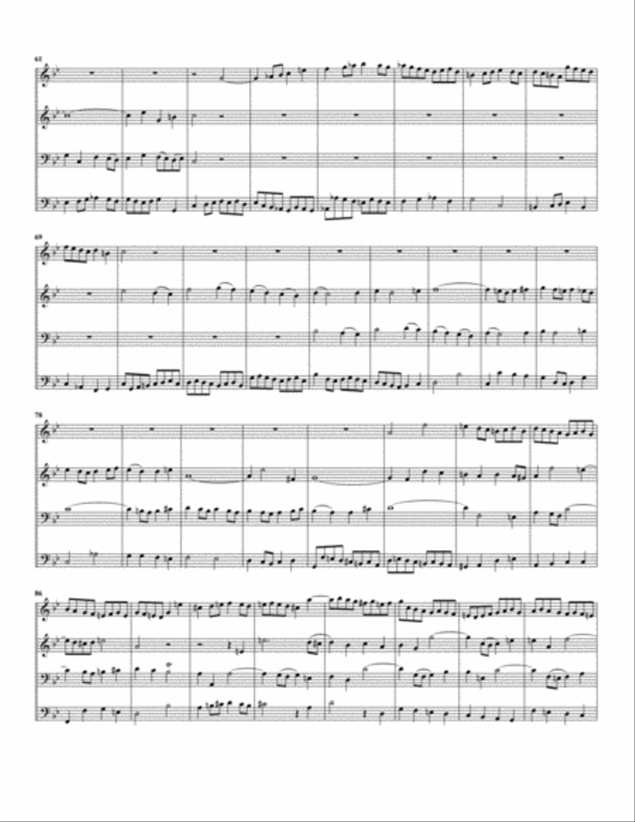 Aria: Händen, die sich nicht verschliessen from Cantata BWV 164 (arrangement for 4 recorders) Recorder scores gallery preview page 3