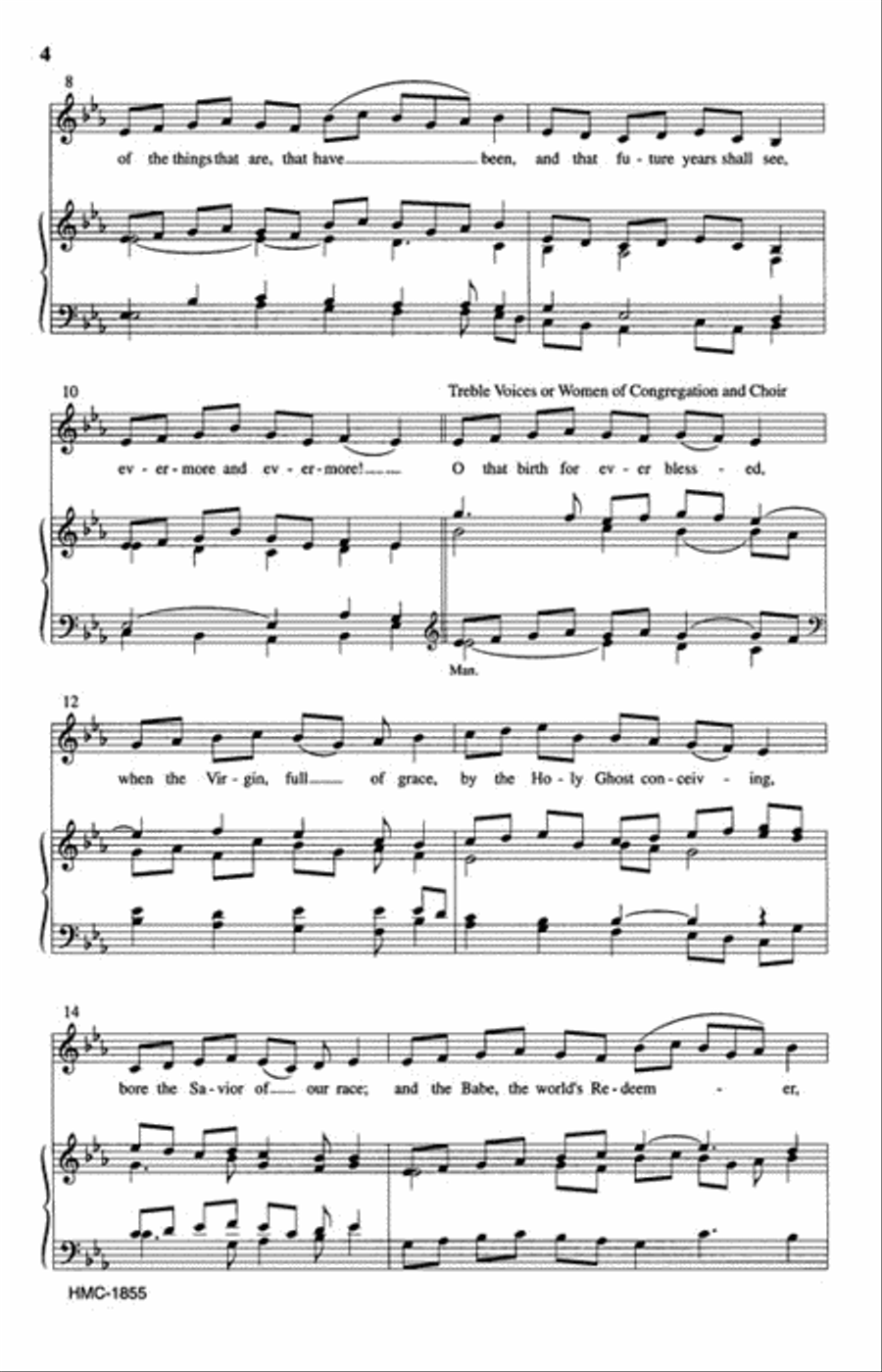 Concertato on Of the Father's Love Begotten 4-Part scores gallery preview page 3