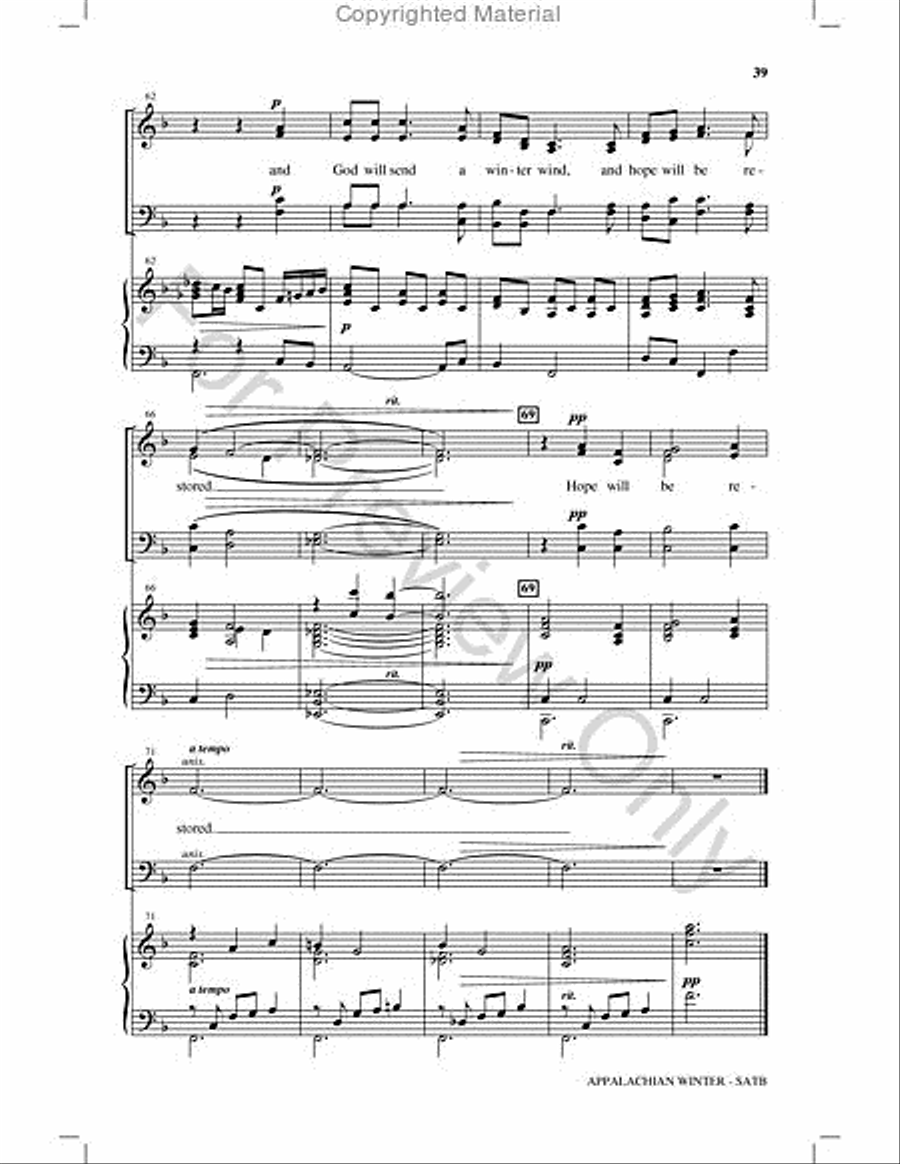 Appalachian Winter Choir scores gallery preview page 38