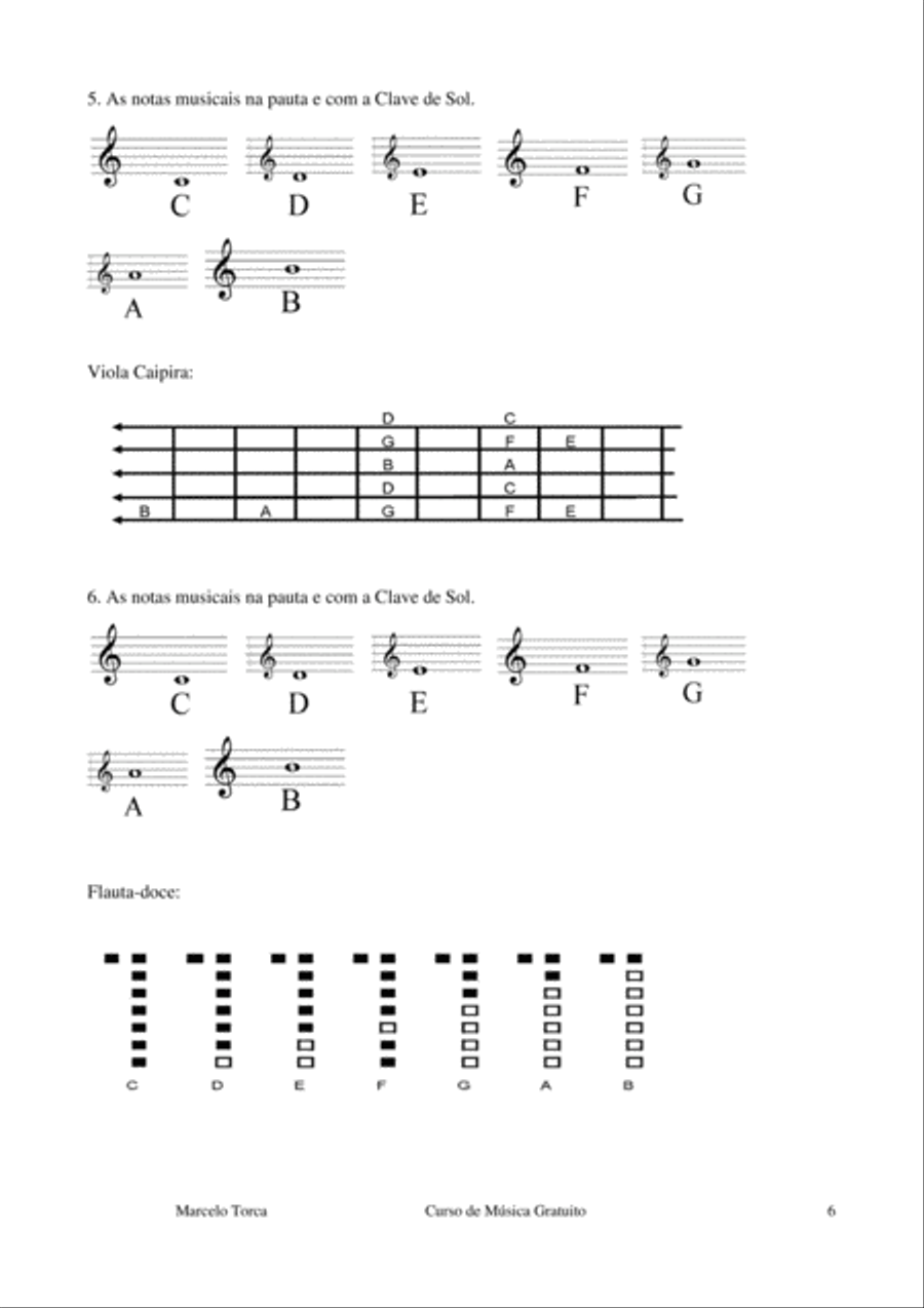Curso de Música Gratuito Piano, Vocal, Guitar scores gallery preview page 6