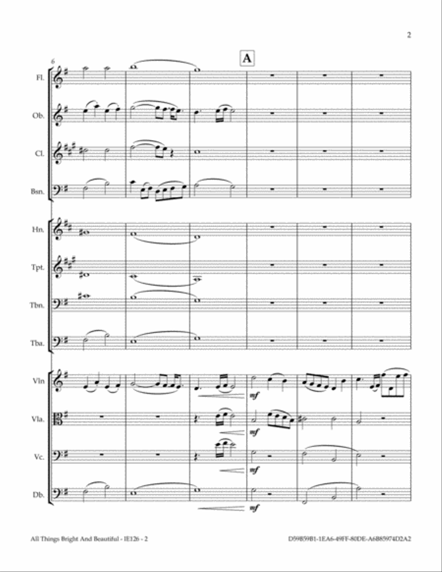 All Things Bright And Beautiful Full Orchestra scores gallery preview page 3
