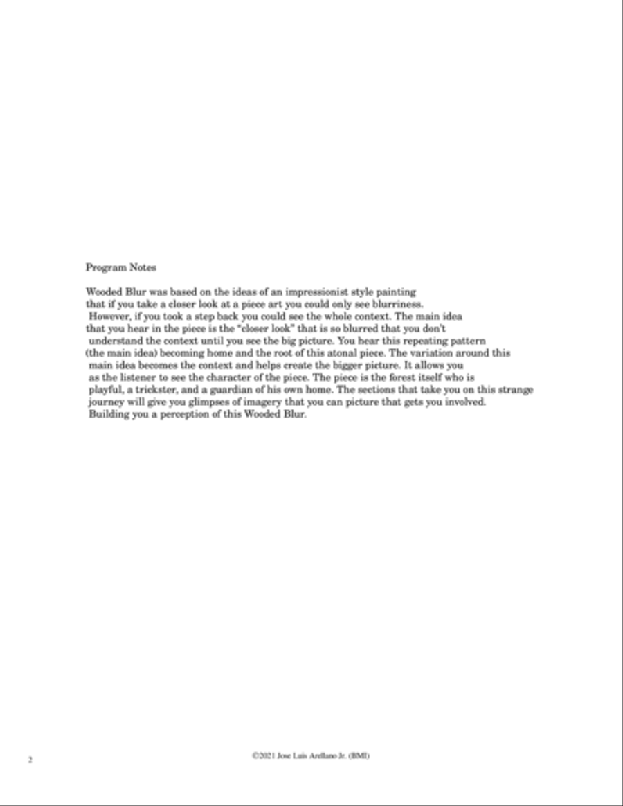 The Wooded Blur Flute Solo scores gallery preview page 2