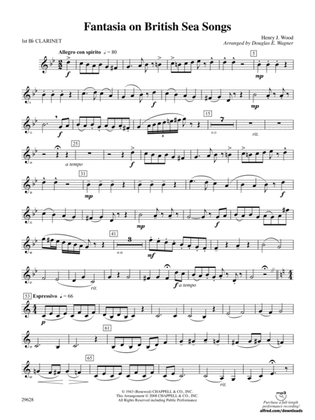 Fantasia on British Sea Songs: 1st B-flat Clarinet