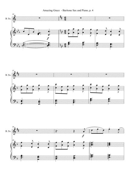 3 ONE MOVEMENT HYMN SONATAS (for Baritone Sax and Piano with Score/Parts) image number null