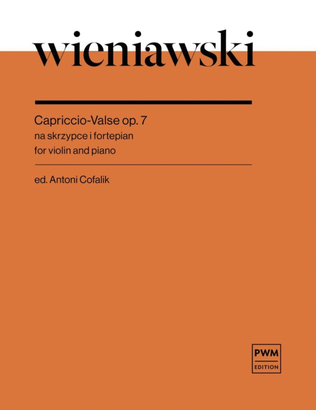 Book cover for Capriccio-Valse Op. 7