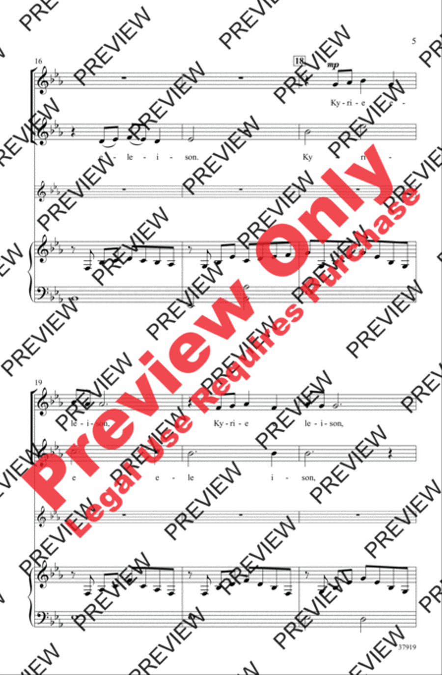 Kyrie Canon 2-Part scores gallery preview page 5