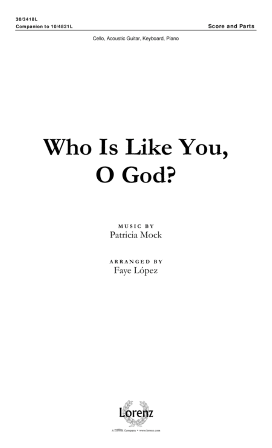 Who Is Like You, O God? - Instrumental Score and Parts Choir scores gallery preview page 2