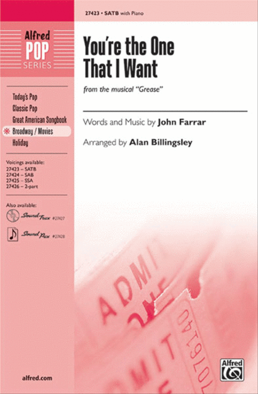 You're the One That I Want (from Grease) 4-Part scores gallery preview page 1