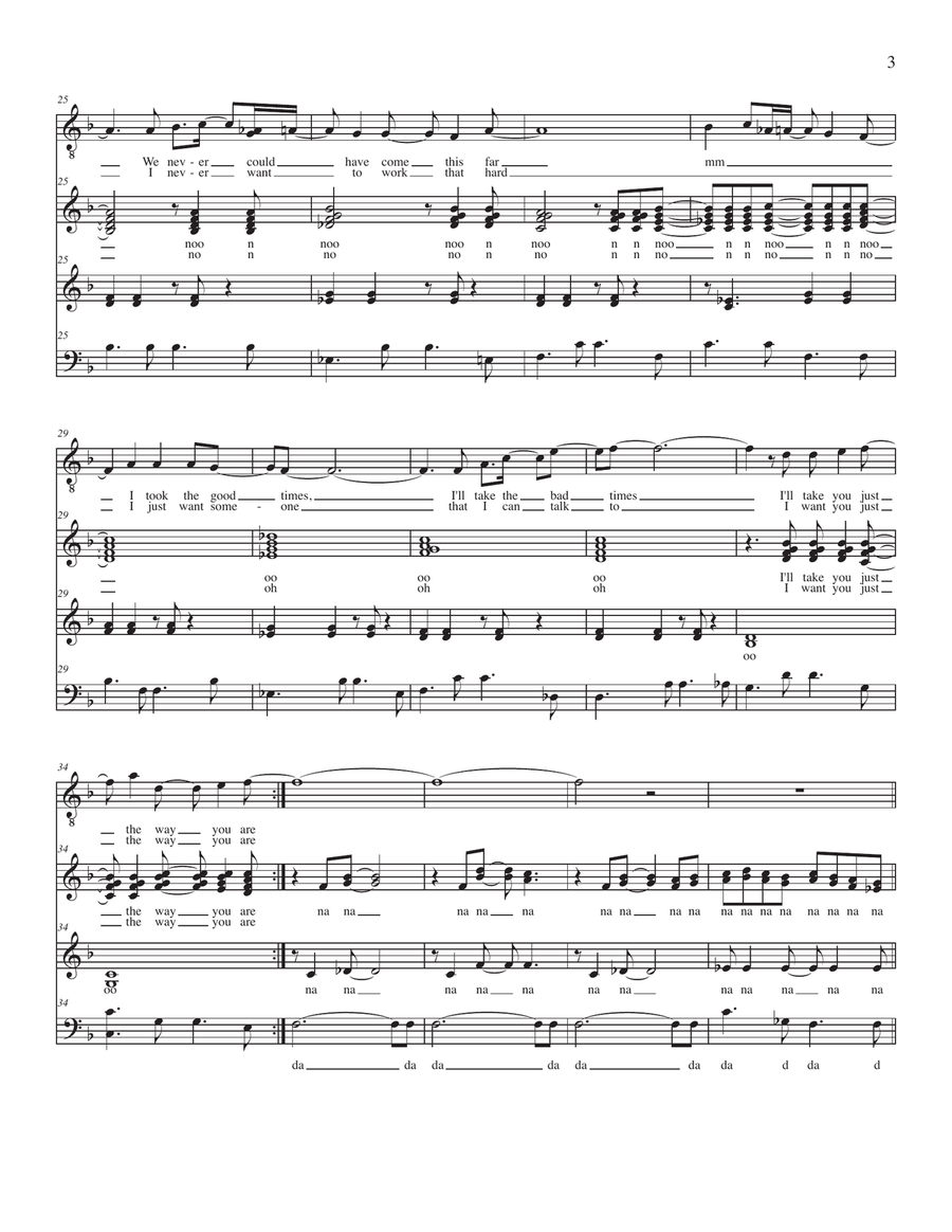 Just The Way You Are SA scores gallery preview page 3