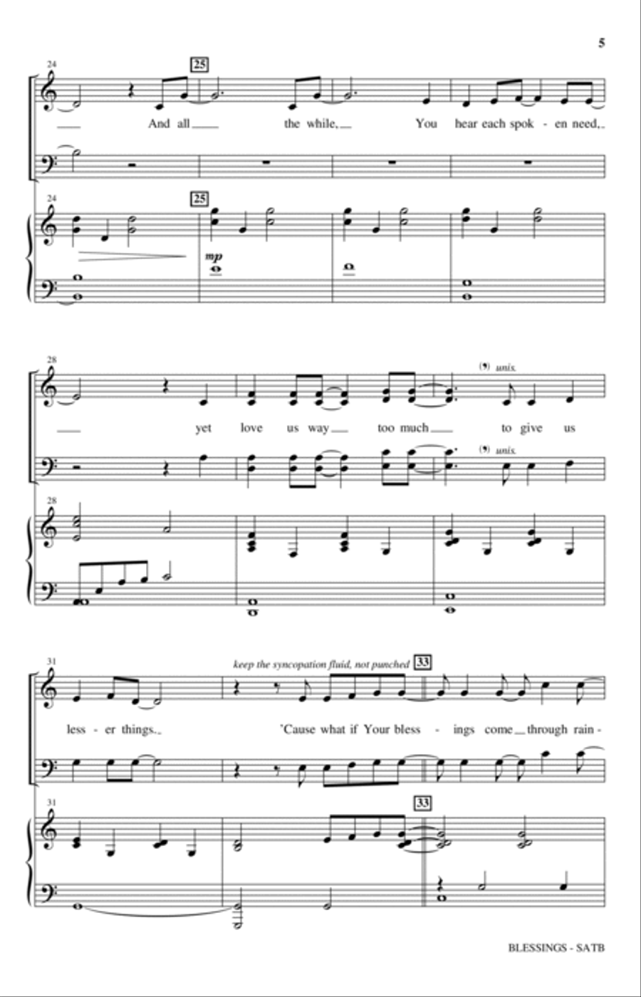 Blessings (arr. Heather Sorenson) 4-Part scores gallery preview page 3