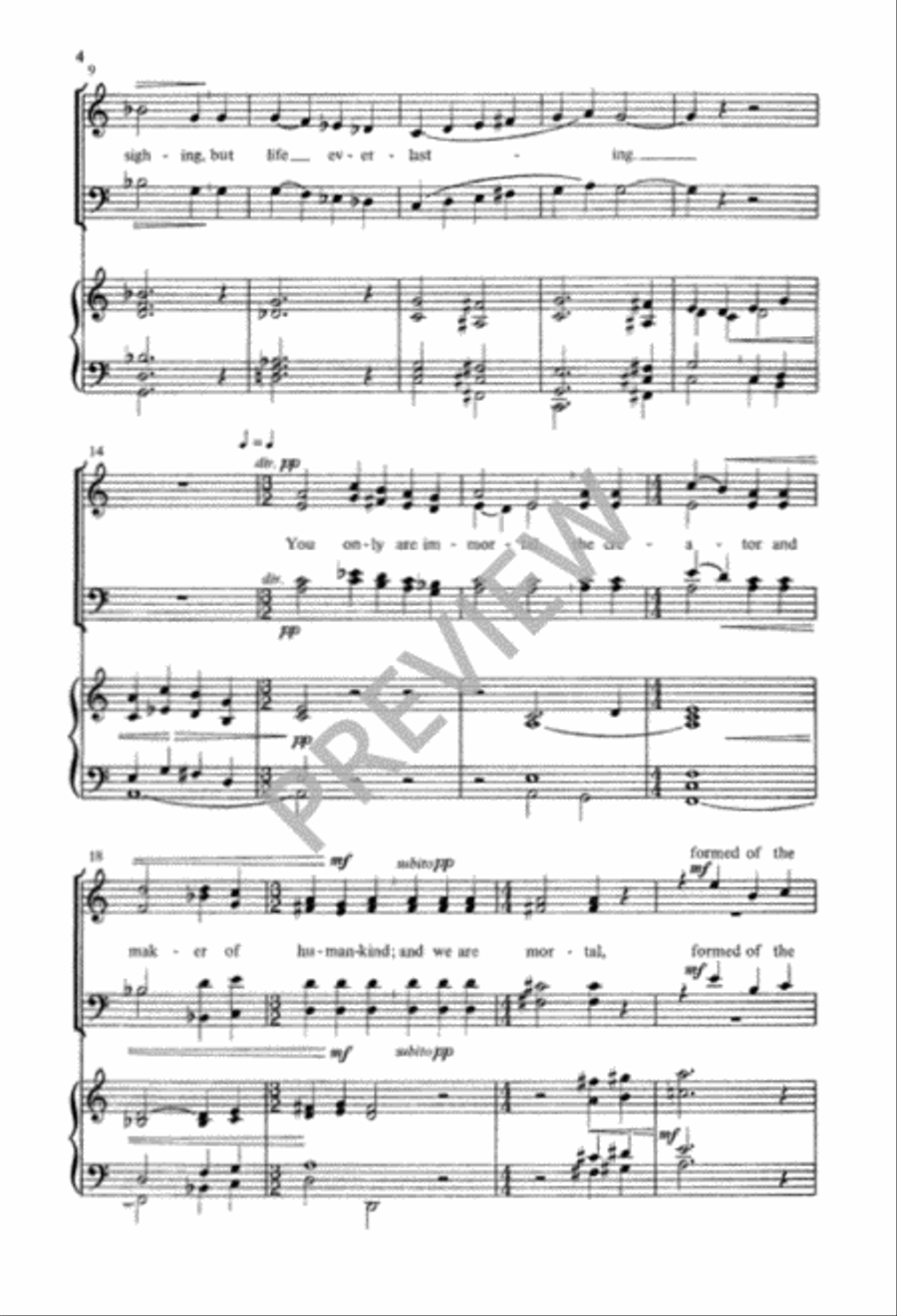 Give Rest, O Christ 4-Part scores gallery preview page 5