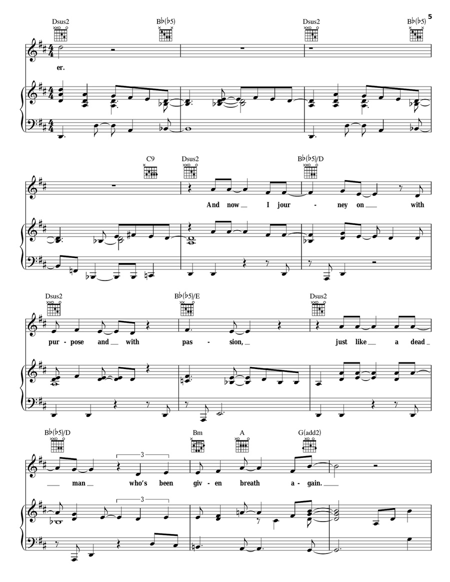 God Follower God Follower Piano, Vocal, Guitar scores gallery preview page 5