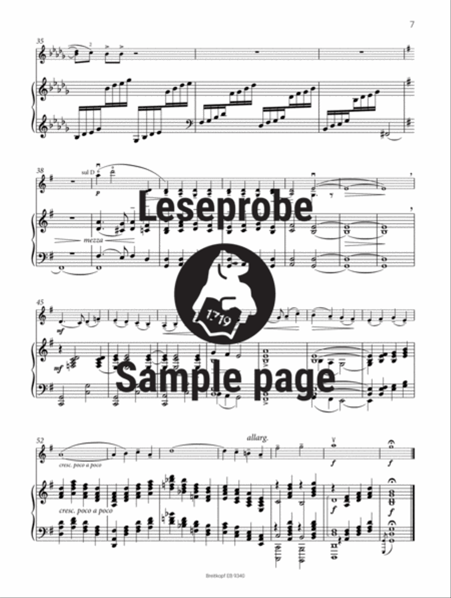 4 Pieces for Violin and Piano Op. 115 Violin Solo scores gallery preview page 4